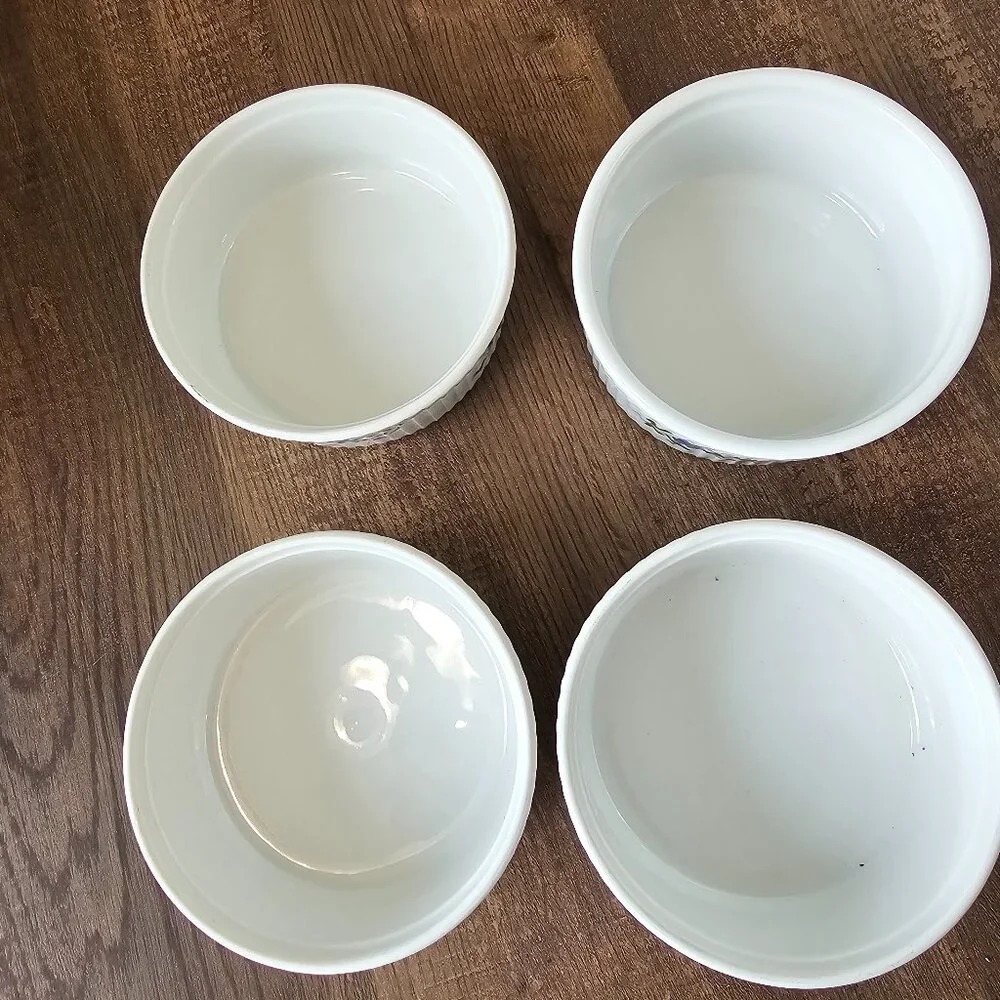 BIA Cordon Bleu Porcelain Ramekins Set of 4 (3 Matching + 1 Similar)